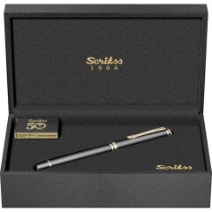 SCRIKSS FORTUNE ROLLER KALEM MAT SIYAH ALTIN