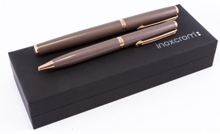 INOXCROM CHOCOLATE DOLMAKALEM+TUKENMEZ SET