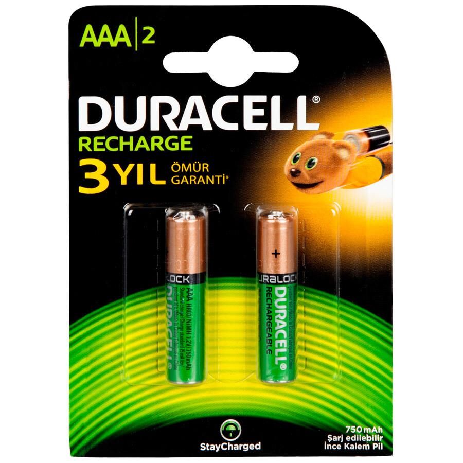 DURACELL SARJLI INCE KALEM PIL 750 mAh 2 LI(AAA)