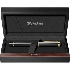 SCRIKSS FORTUNE ROLLER KALEM SIYAH ALTIN