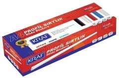 KRAF DOSYA SIRTLIGI 10mm OVAL 100 LU KIRMIZI 45 SY