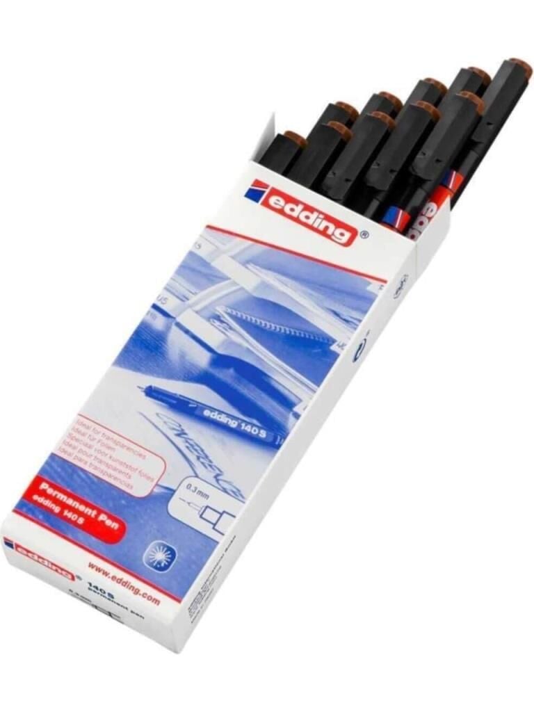 EDDING ASETAT KALEMI 03mm SIYAH 10 LU (140S)