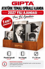 GIPTA AJANDA ATATURK 17X24 SPR.SERT KAPAK 409 2027