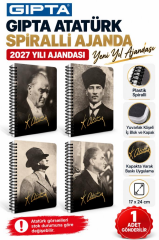 GIPTA AJANDA ATATURK 17X24 SPR.SERT KAPAK 409 2027