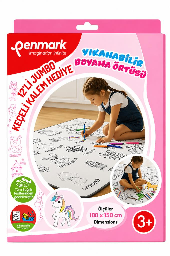 PENMARK BOYAMA HALISI+JUMBO KECELI KALEM 12LI HS51