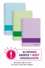 ELMA PASTEL 13x21 DEFTER DUZ SPIRALLI 100 YP.