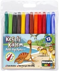 NOVACOLOR KECELI KALEM  12 LI (NC-620)