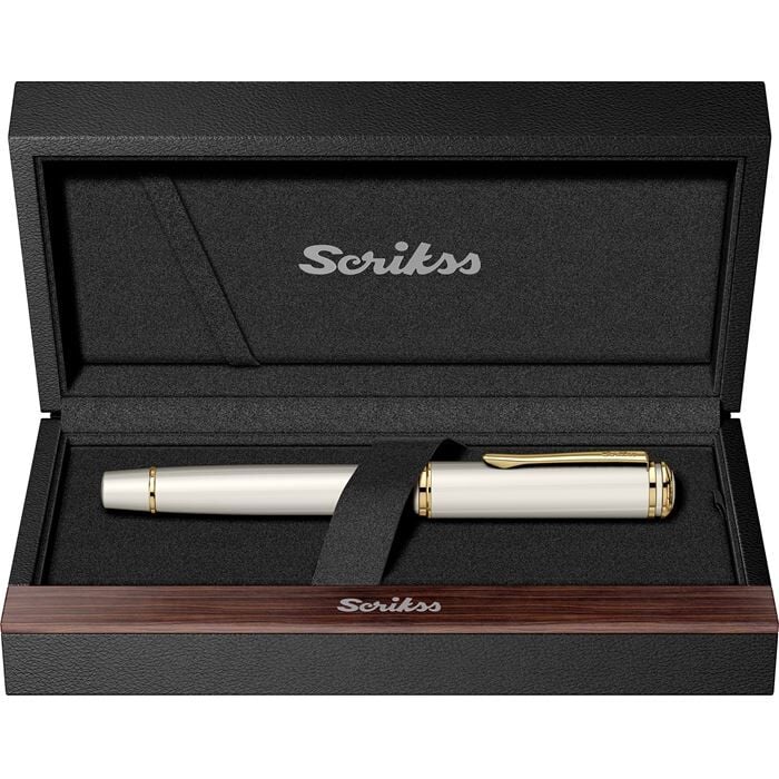 SCRIKSS FORTUNE ROLLER KALEM BEYAZ ALTIN