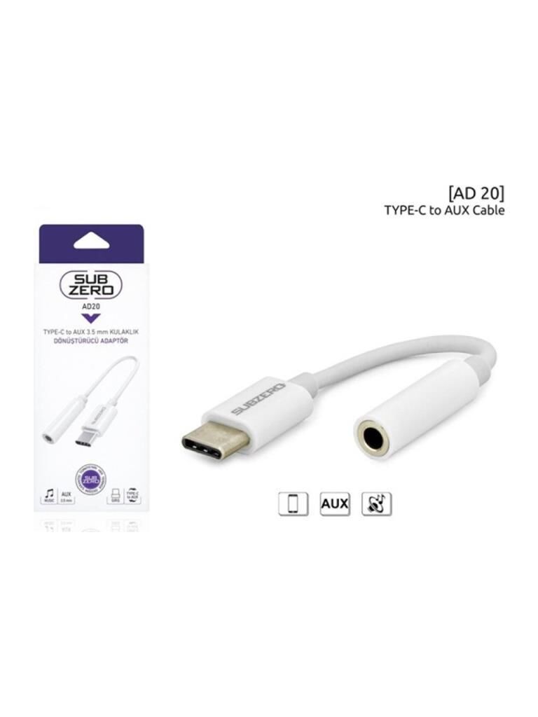 SUBZERO AD20 TYPE-C TO AUX KULAKLIK DONUSTUR. I15