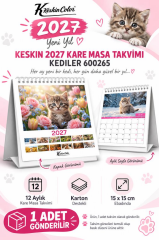 KESKIN 2027 KARE MASA TAKVIMI KEDILER 600265