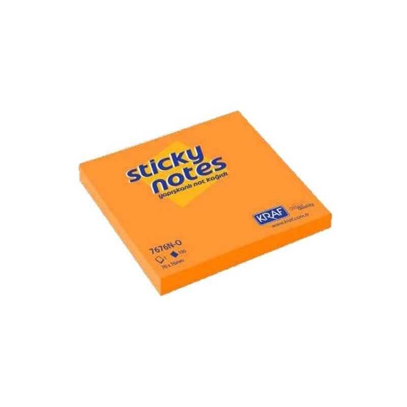 KRAF YAPISKANLI NOT KAGIDI 76X76 NEON TURUN 7676N-