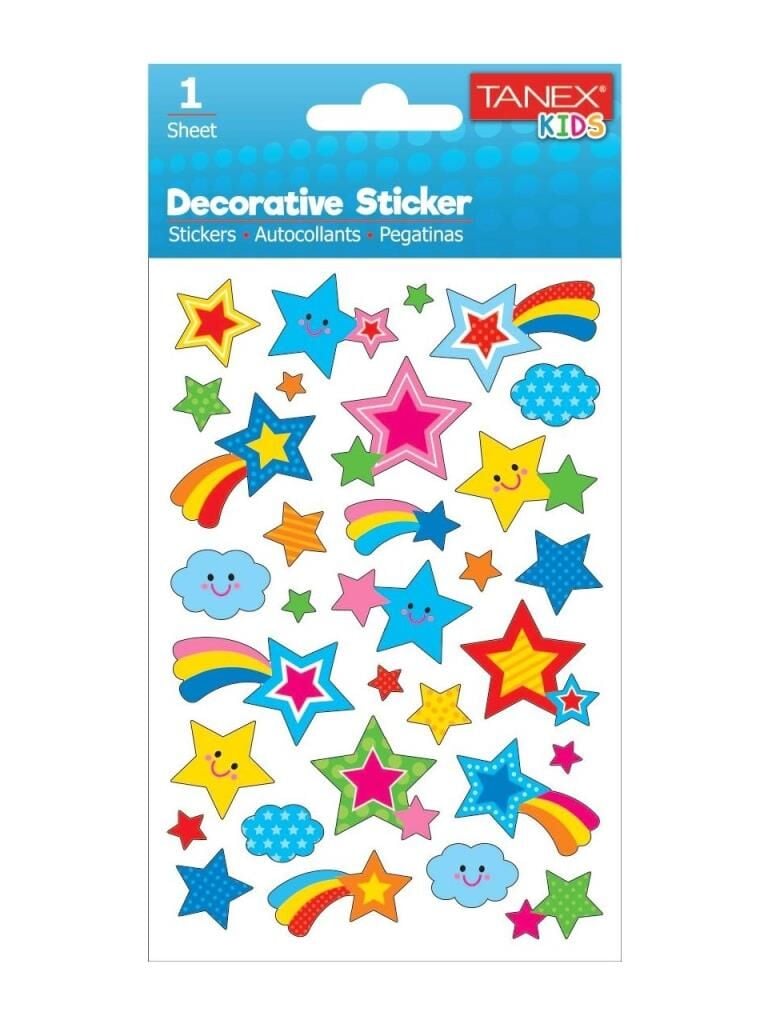 TANEX TNX-25013 PUFFY KUYRUKLU YILDIZ STICKER TEKL