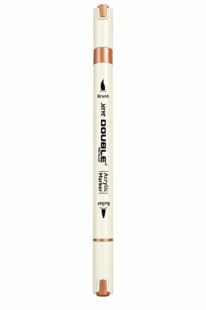 SERVE DOUBLE AKRILIK MARKOR METALIK BRONZ GM306
