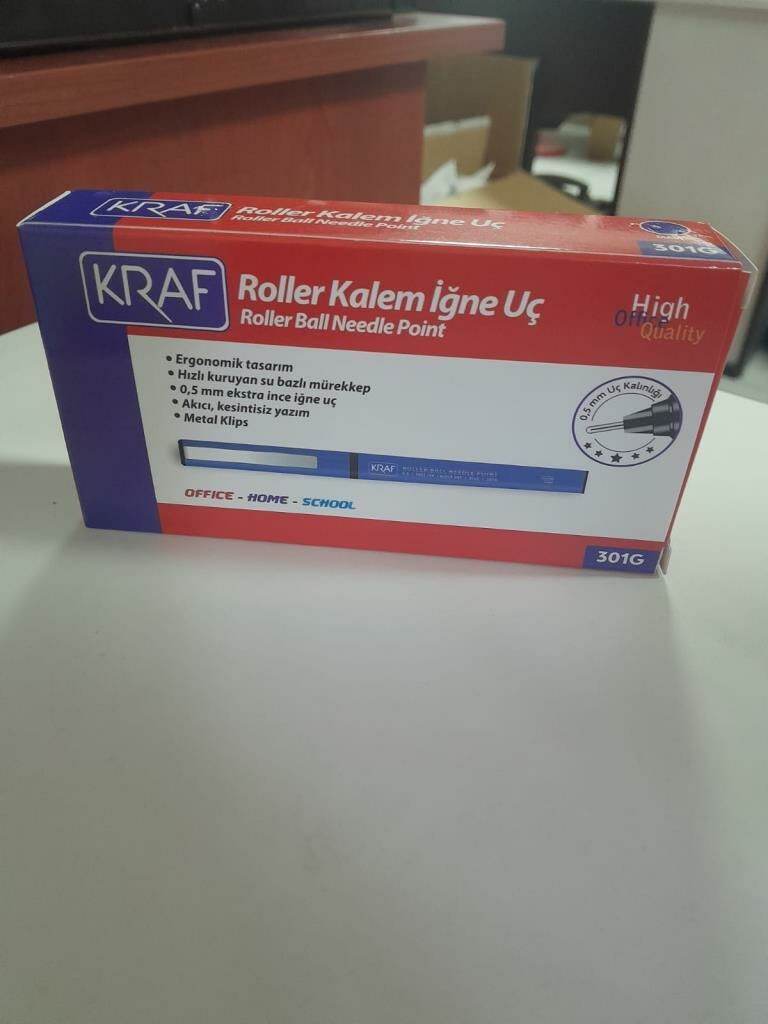 KRAF ROLLER KALEM IGNE UC 0.5 301G MAVI 12 LI