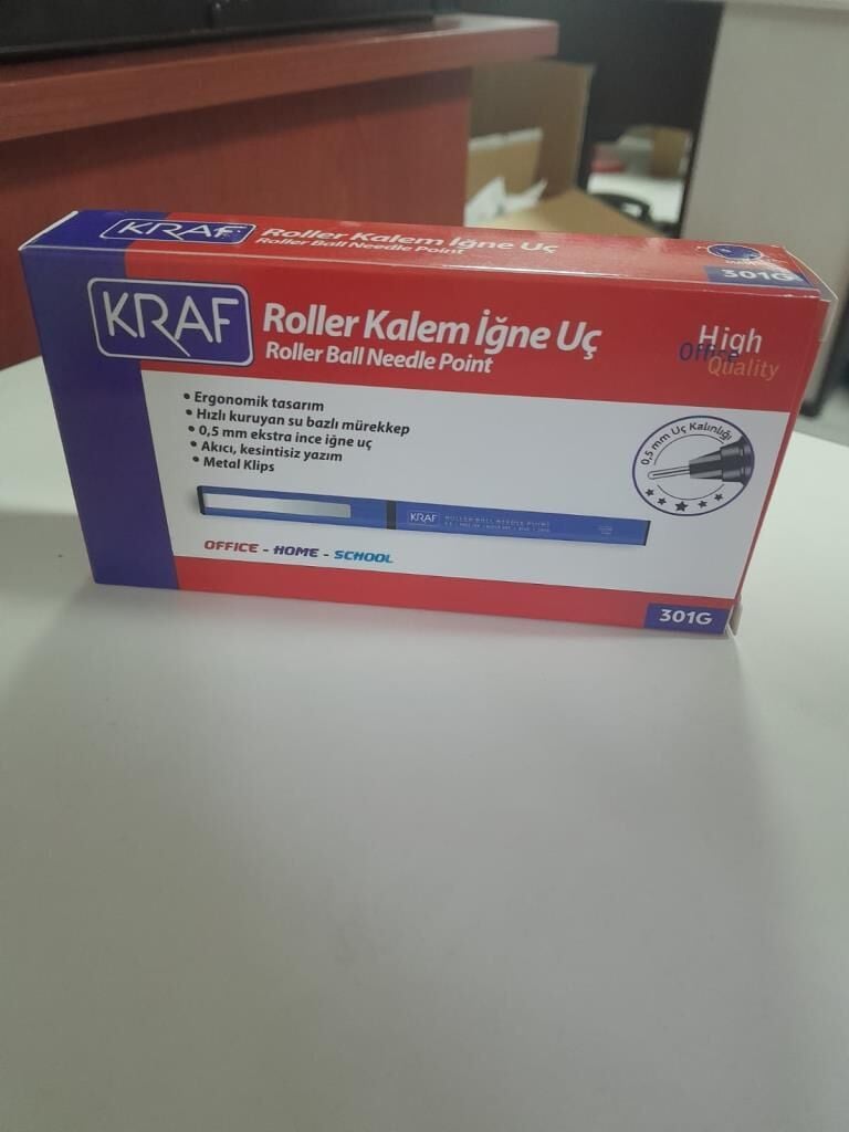 KRAF ROLLER KALEM IGNE UC 0.5 301G MAVI 12 LI