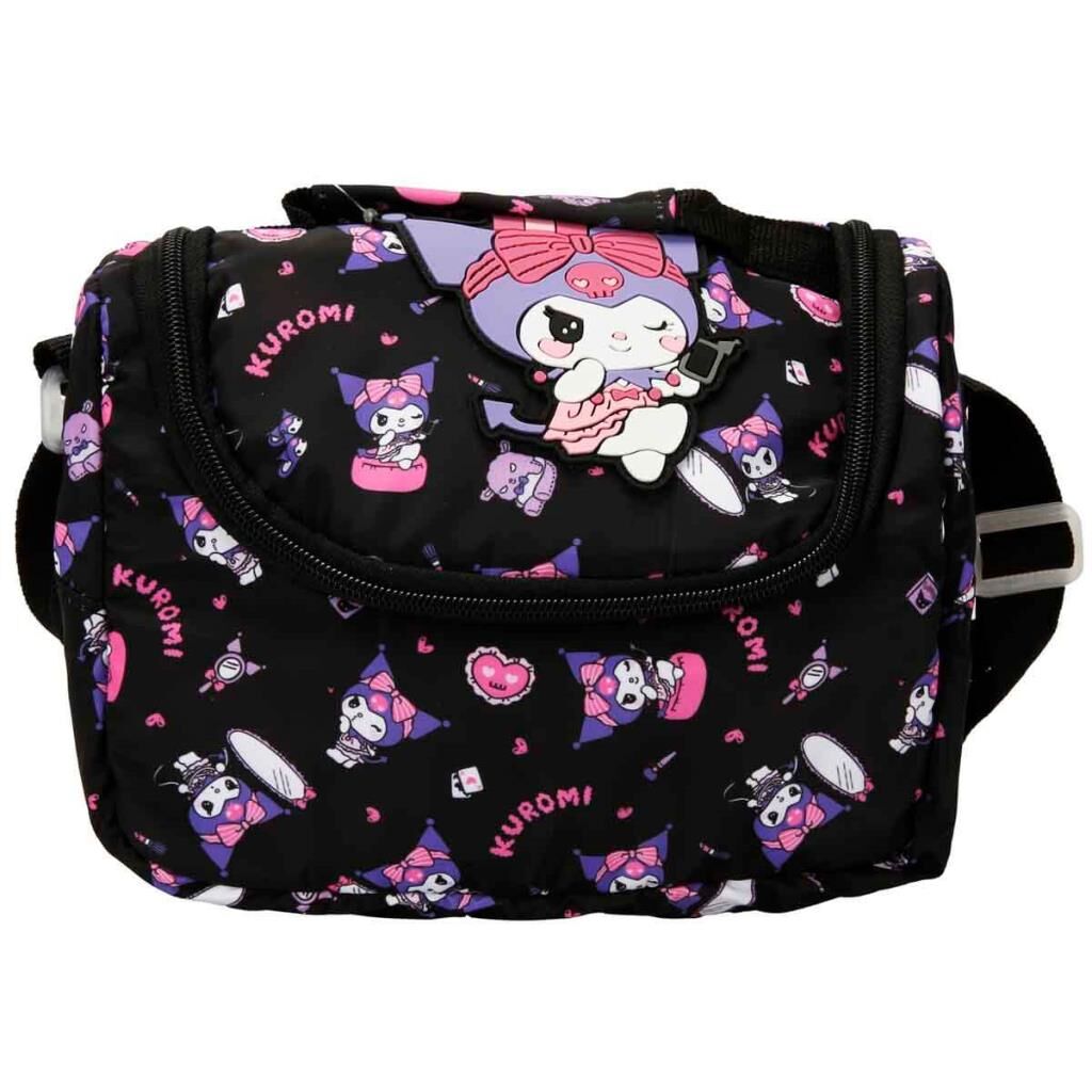 Kuromi Desenli Siyah Termoslu Beslenme Çantası 3354