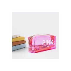 VUKI SEFFAF KALEM CANTASI PEMBE VK-0096-06