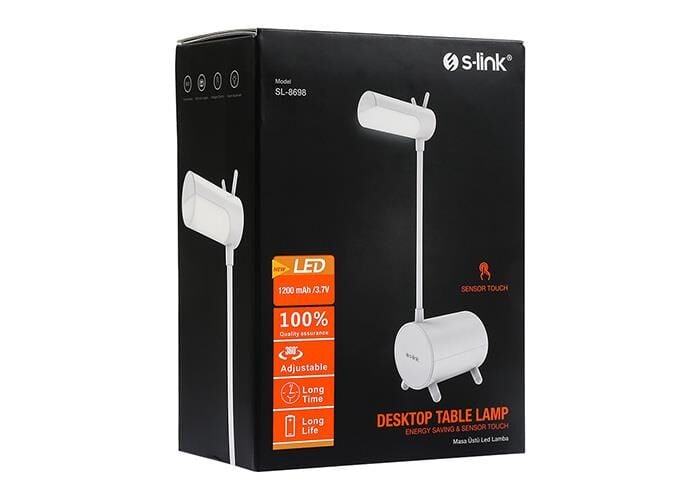 S-LINK BEYAZ 16 LEDLI1200mAh/3.7V MASA LAMBASI8698