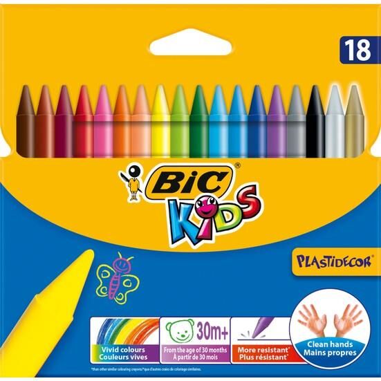 BIC KIDS PLASTIDECOR PAST BOYA SILINE 18LI(829771)