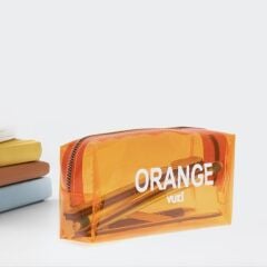 VUKI SEFFAF KALEM CANTASI TURUNCU VK-0096-08