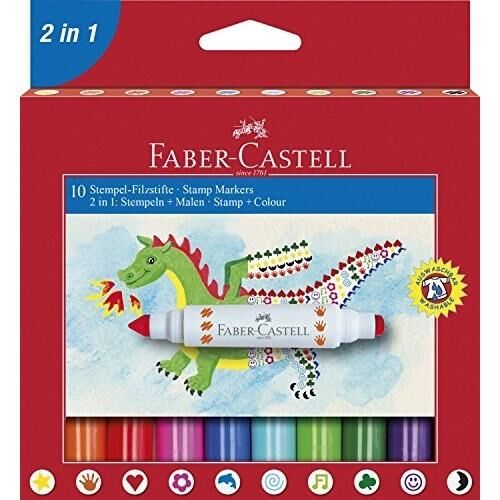 FABER KECELI KALEM 2 IN1 JUMBO 10 RENK