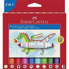 FABER KECELI KALEM 2 IN1 JUMBO 10 RENK