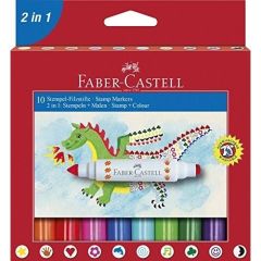 FABER KECELI KALEM 2 IN1 JUMBO 10 RENK