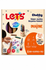 LETS CHUUBY BOYA KALEMI 6 LI META 10MM 3IN1 L4006