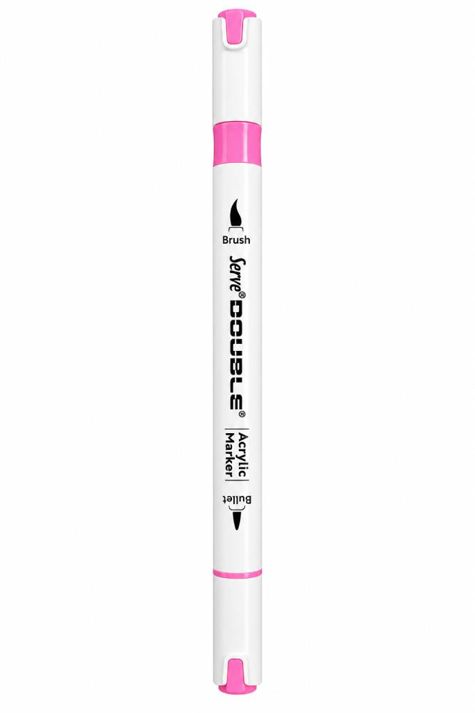 SERVE DOUBLE AKRILIK MARKOR PEMBE R151