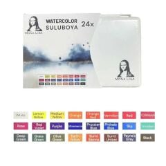 Südor Mona Lisa Profesyonel Tablet Sulu Boya Seti 24 Renk MW24