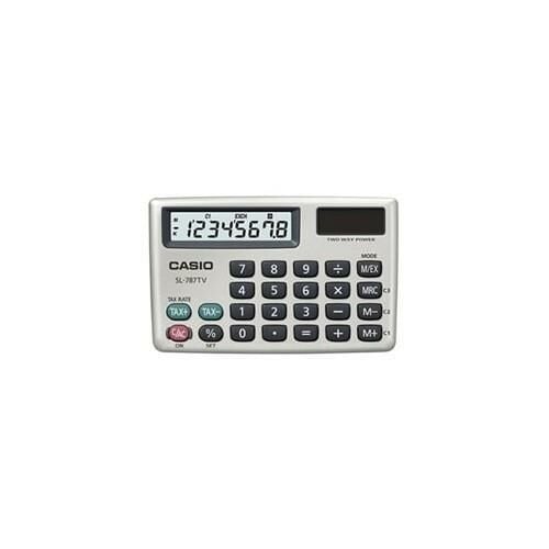 CASIO HESAP MAKINESI CEP TIPI SL-787TV-GD-W 8 HANE