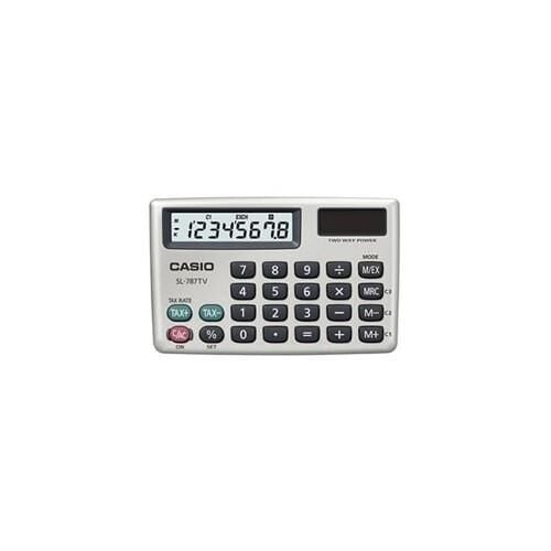 CASIO HESAP MAKINESI CEP TIPI SL-787TV-GD-W 8 HANE