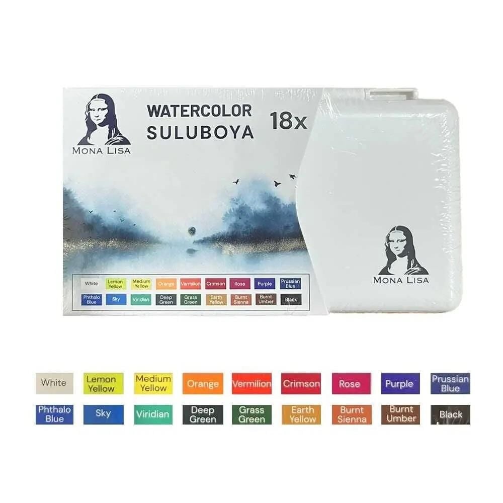 Mona Lisa Profesyonel Sulu Boya Seti – 18 Renk MW18