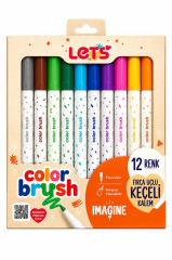 LETS 12 RENK FIRCA UCLU KECELI KALEM L05009