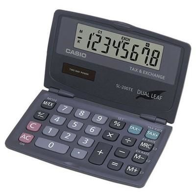 CASIO HESAP MAKINESI CEP TIPI SL-200TE-W (8 HANE)
