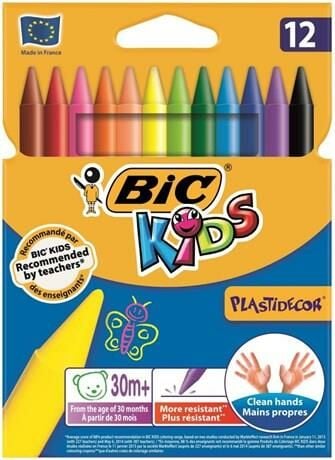 BIC KIDS PLASTI PASTEL BOYA SILINE 12LI(920299)