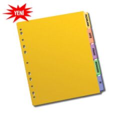 SERVE PLASTIK SEPERATOR A4 5 RENK ET.EKLE.(6605)