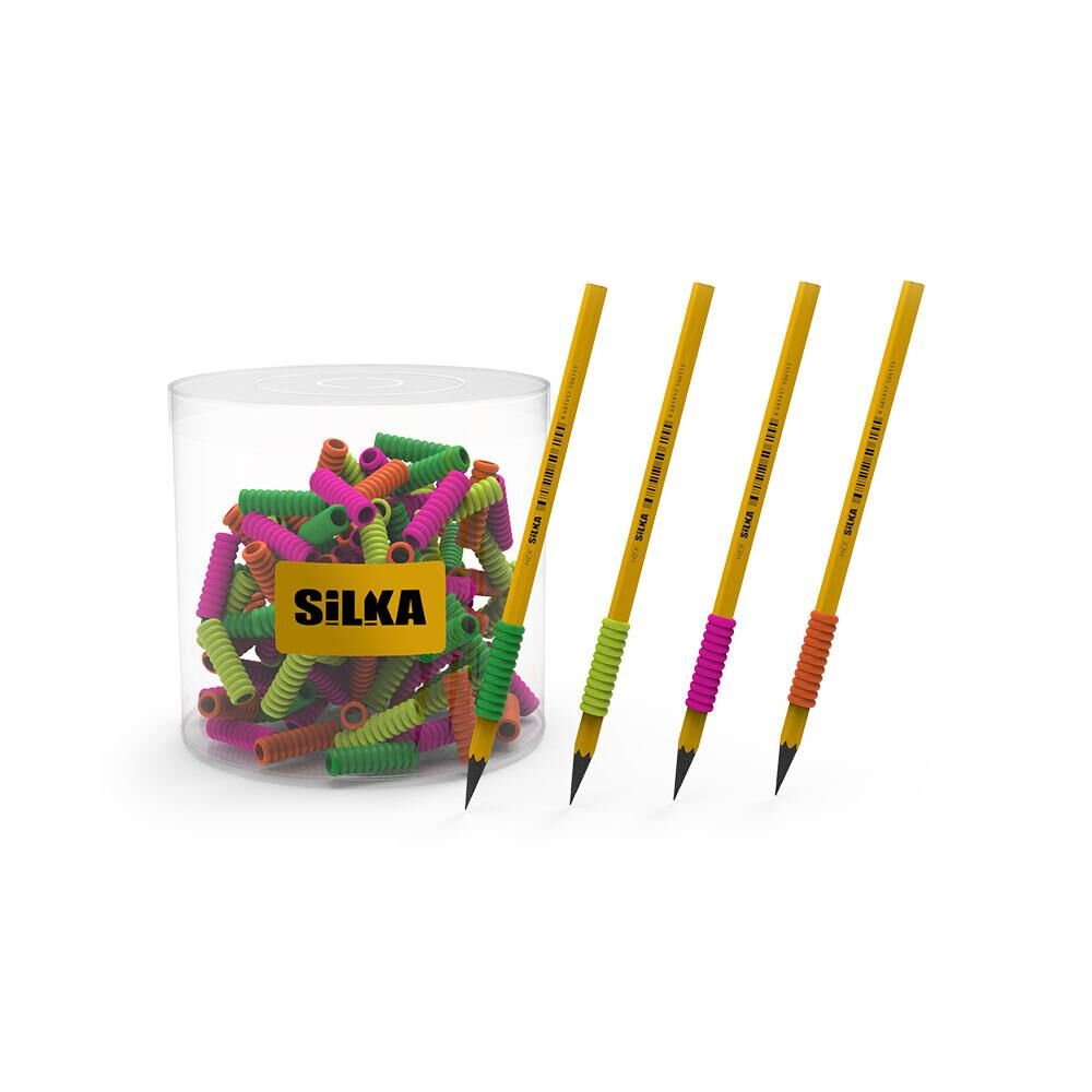 SILKA KALEM TUTMA APARATI NEON SPIRAL 4 RENK 35N
