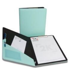 2K SEKRETERLIK KAPAKLI A4 SUNI DERI SU YESIL501-11