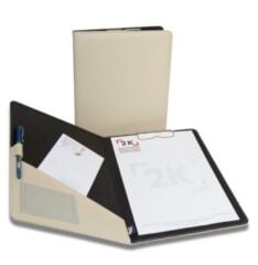 2K SEKRETERLIK KAPAKLI A4 SUNI DERI BEJ 501-10