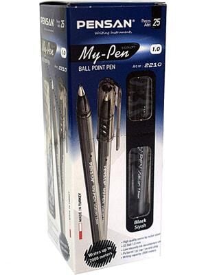 PENSAN MY-PEN 1mm TUKENMEZ KALEM SIYAH 25 LI(2210)