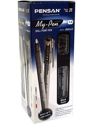 PENSAN MY-PEN 1mm TUKENMEZ KALEM SIYAH 25 LI(2210)