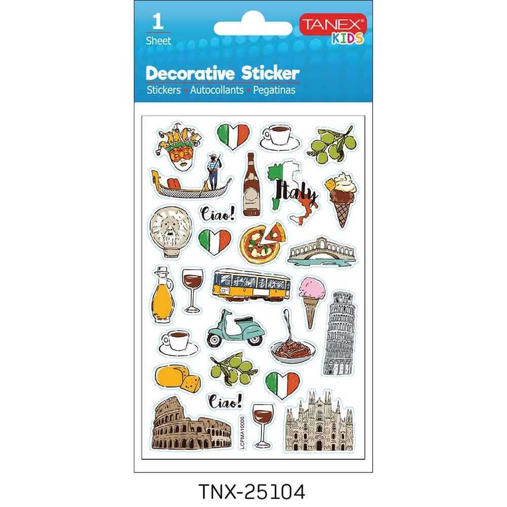 TANEX TNX-25104 PUFFY TURISTIK YERLER-4 STICKER TE