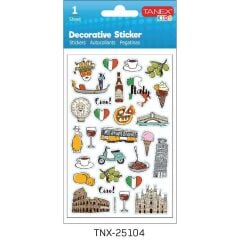 TANEX TNX-25104 PUFFY TURISTIK YERLER-4 STICKER TE