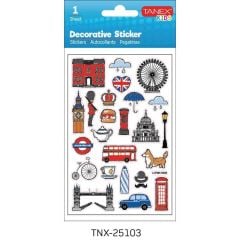 TANEX TNX-25103 PUFFY TURISTIK YERLER-3 STICKER TE