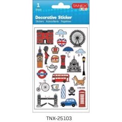 TANEX TNX-25103 PUFFY TURISTIK YERLER-3 STICKER TE