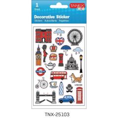 TANEX TNX-25103 PUFFY TURISTIK YERLER-3 STICKER TE
