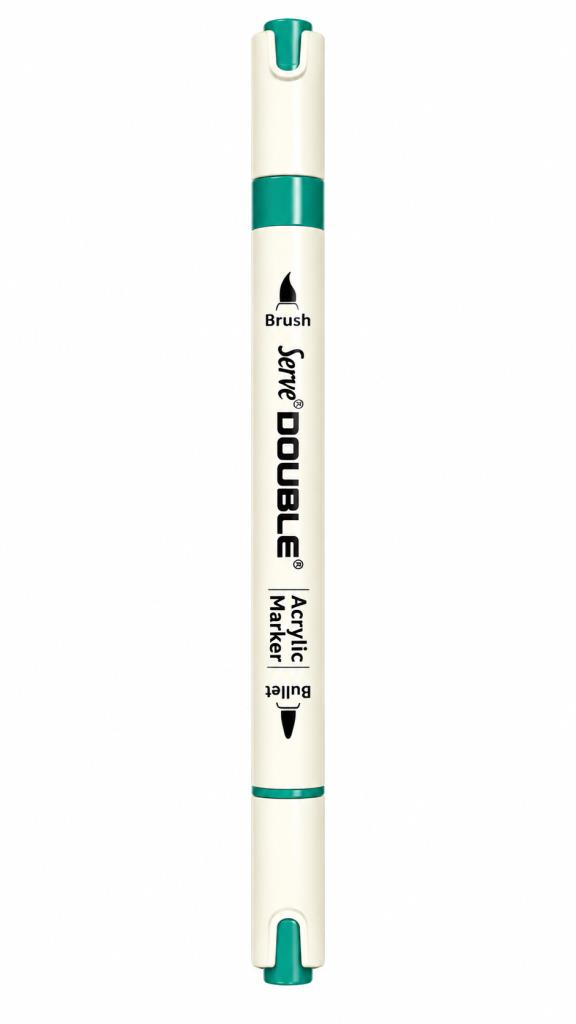 SERVE DOUBLE AKRILIK MARKOR ZUMRUT YESILI G152