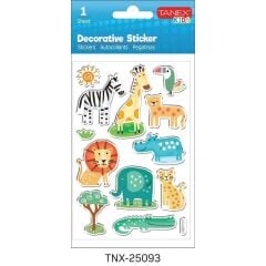 TANEX TNX-25093 PUFFY ORMAN HAYVANLARI-1 STICKER T