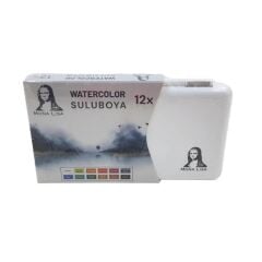 Mona Lisa Profesyonel Sulu Boya Seti 12 Renk – Yüksek Pigmentli, Fırçalı Plastik Kutu (MW12)